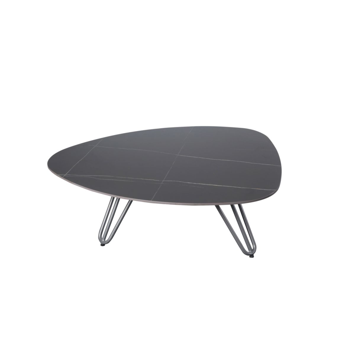 Garden Pleasure Tisch ALINA Aluminium, gesinterter Stein, schwarz