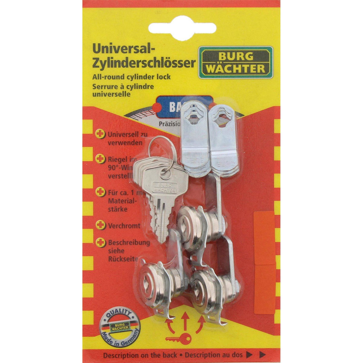 Burg Wächter Zylinder-Set ZS 81 Duo 21 x 21 mm vernickelt