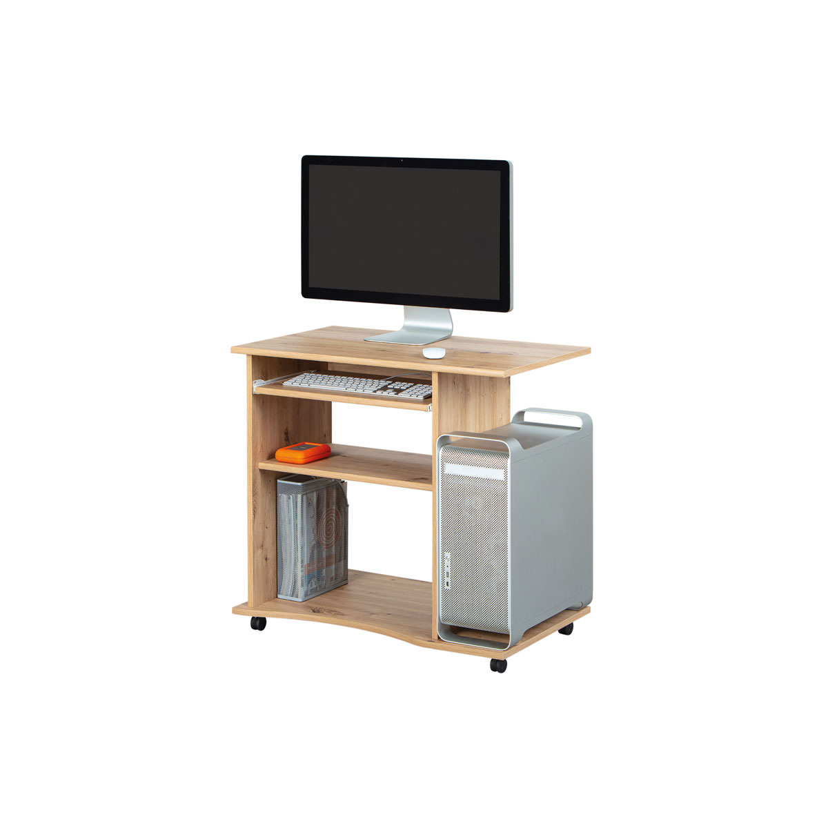 Inter Link Schreibtisch „Addu“, mit Tastaturfach, Eiche  Bild 4