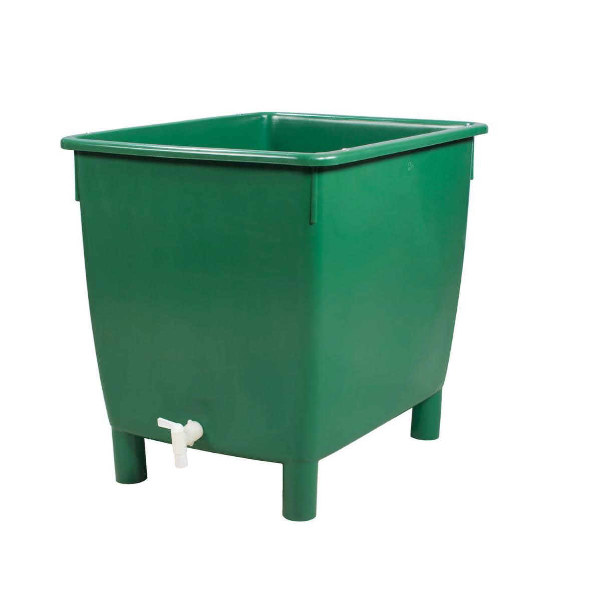 Garantia Regentonne eckig 400 L grün inkl Deckel und Auslaufhahn Bild 3