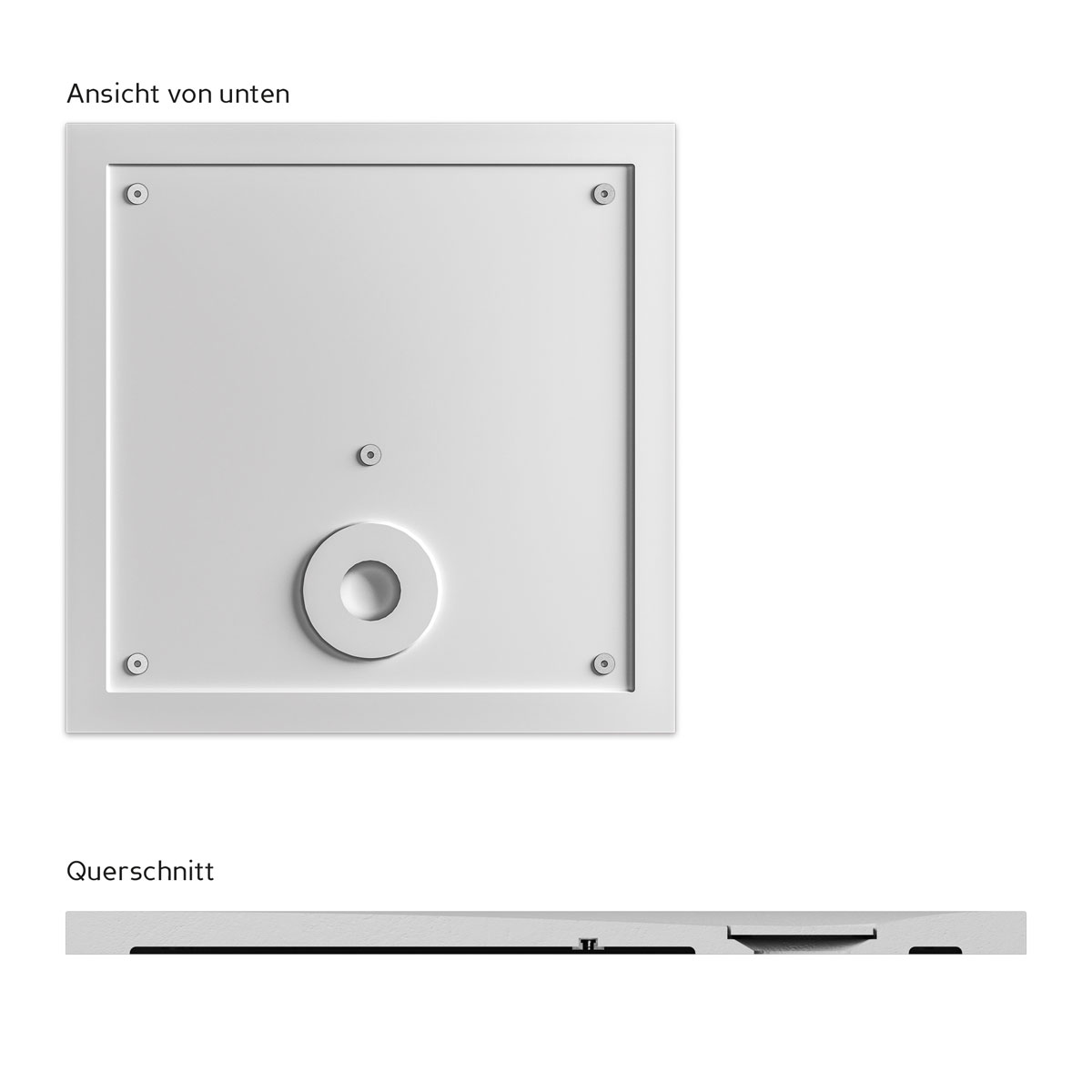 QUICK72 Mineralgruss-Duschwanne Modern Line Steinoptik, Anthrazit, 900 / 1200 mm Bild 2