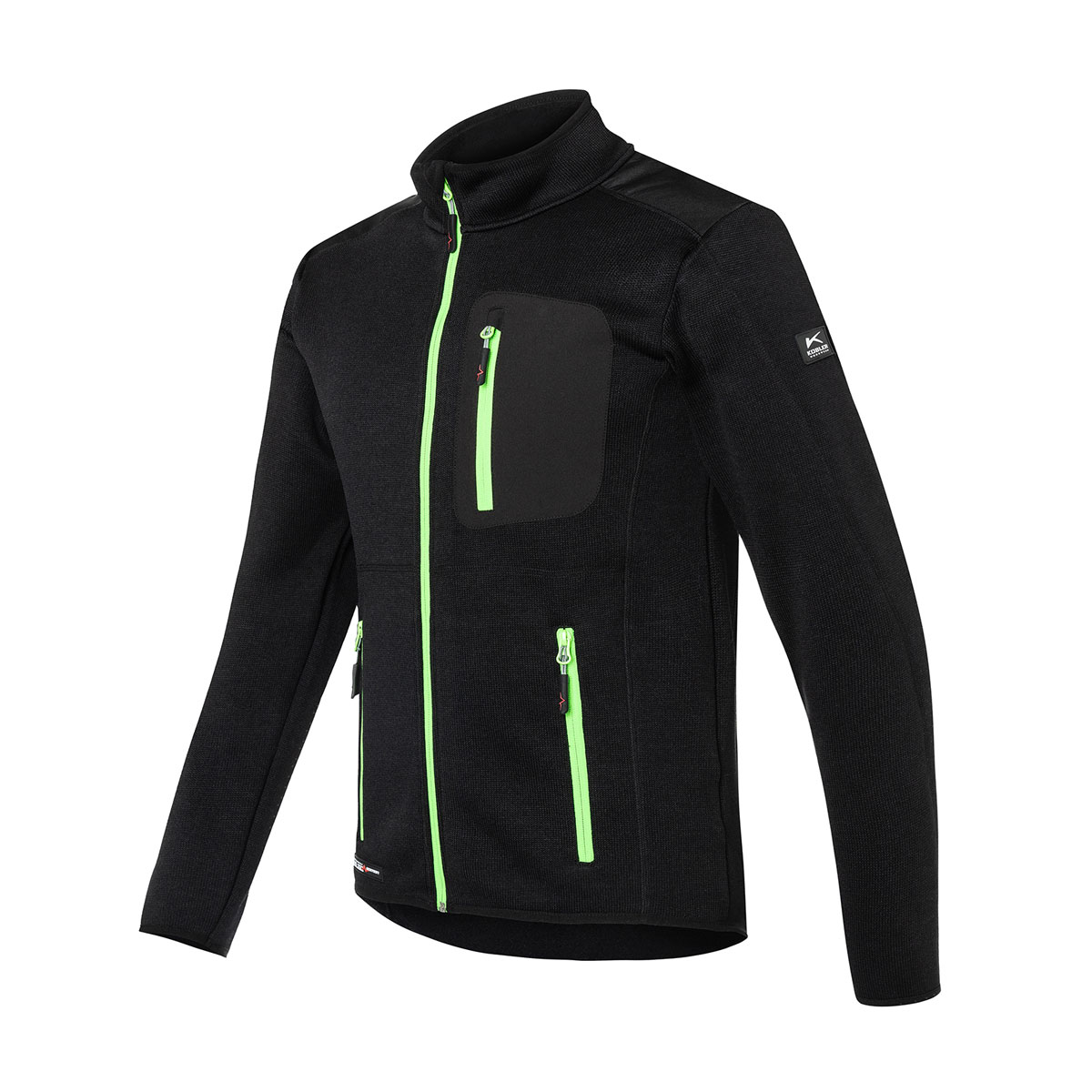 Kübler  Strickjacke PULSE DAILY schwarz/neongrün Größe 3XL Bild 2