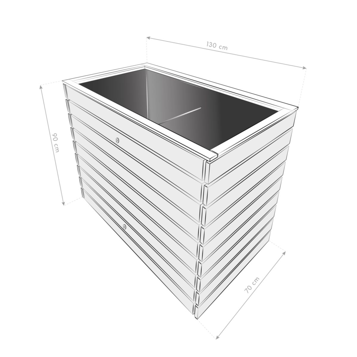 Westmann Hochbeet Asket L 70x130x90cm Bild 11