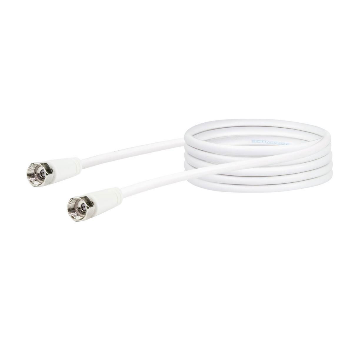Schwaiger SAT-Antennenkabel F-Stecker 75 dB weiß 150 cm