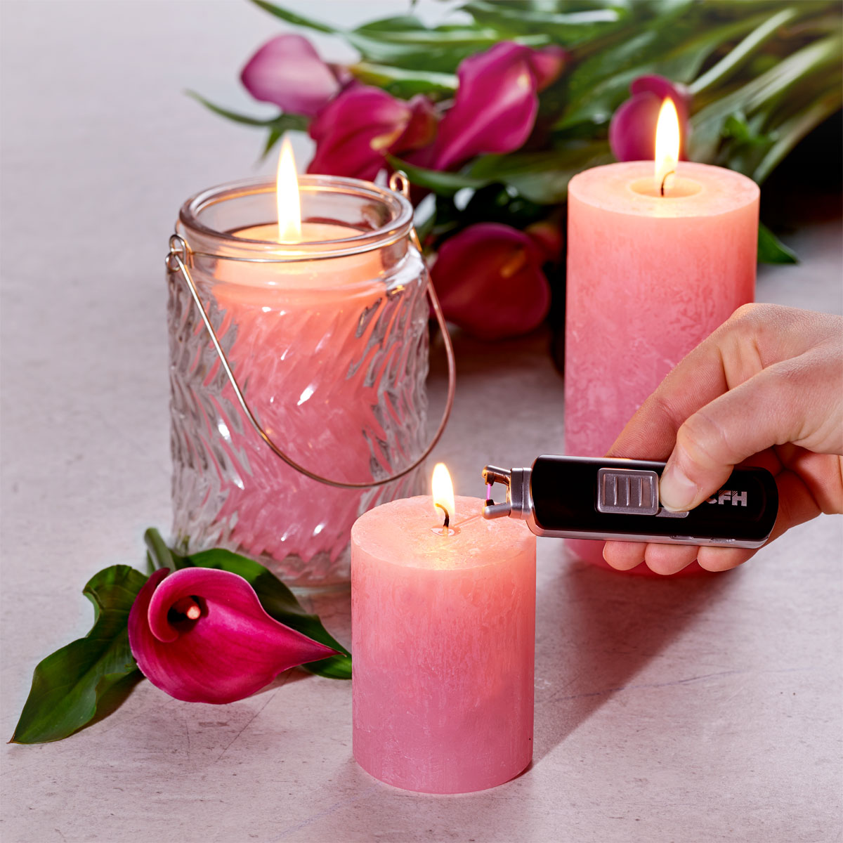 CFH Lichtbogenfeuerzeug MINI Poket LF 433inklusive USB-Kabel 9,5 cm Bild 4