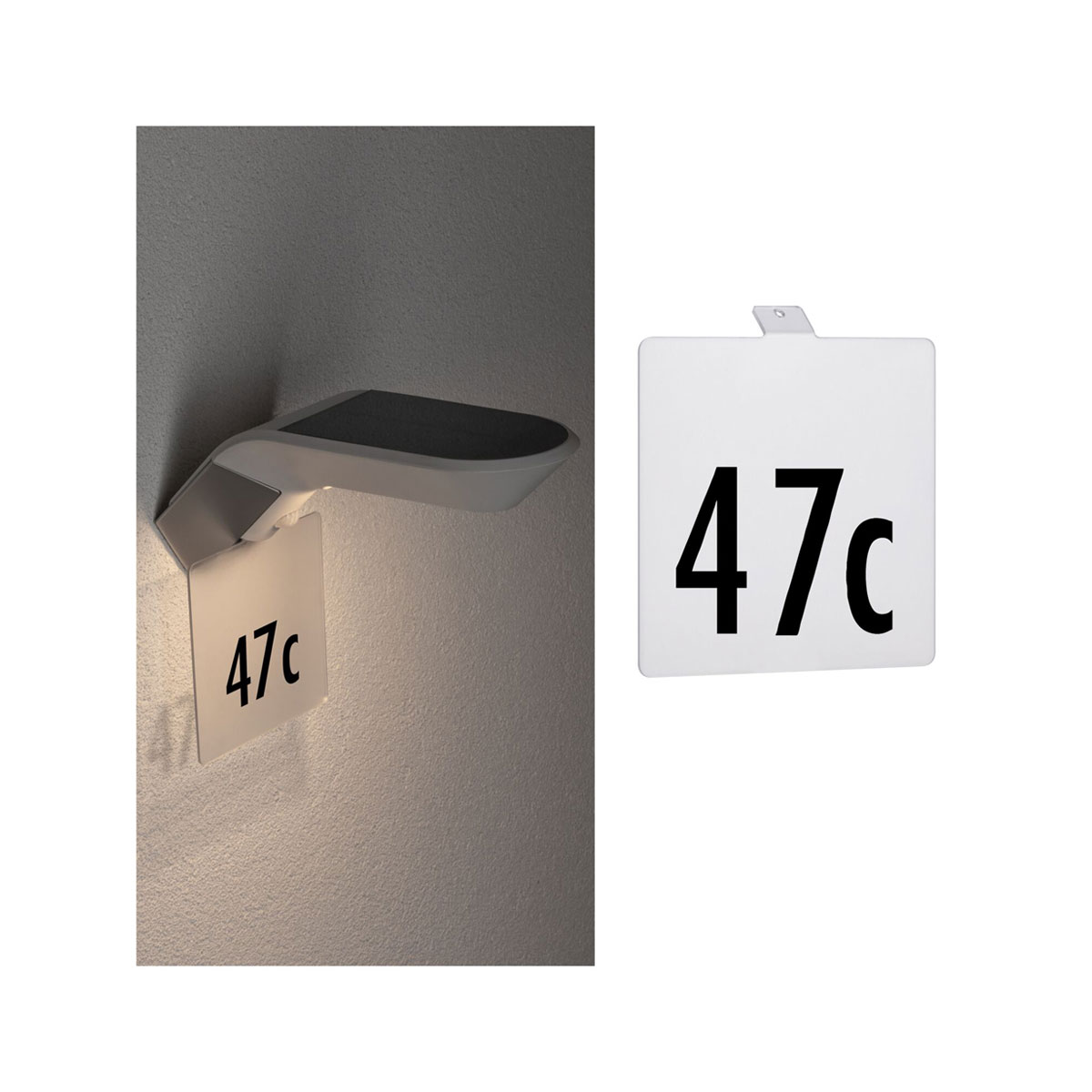 Paulmann  Outdoor Solar Wandleuchte Soley IP44 Zubehör Hausnummer