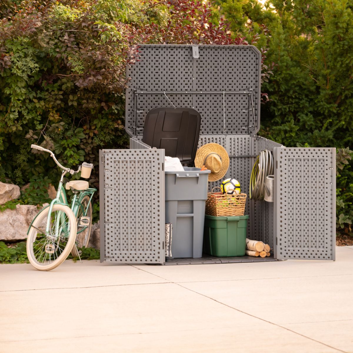 Lifetime Mülltonnenbox Phil 2x240 L 94x146x128 cm Bild 7