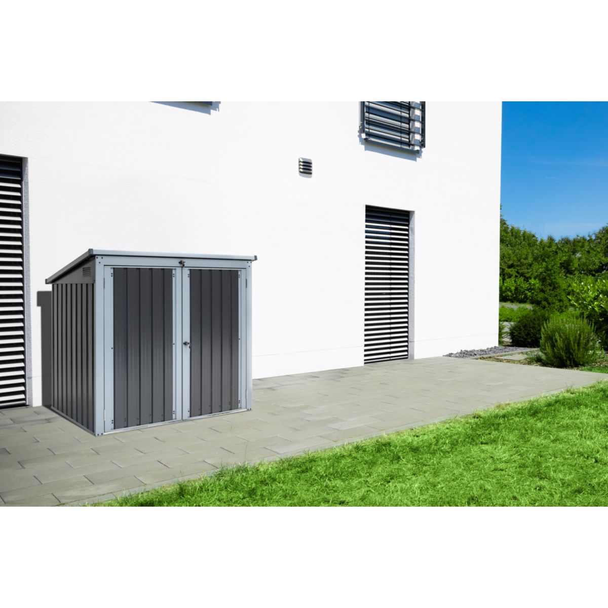 Westmann Mülltonnenbox 2x 240 L 101x158x134 cm Bild 2