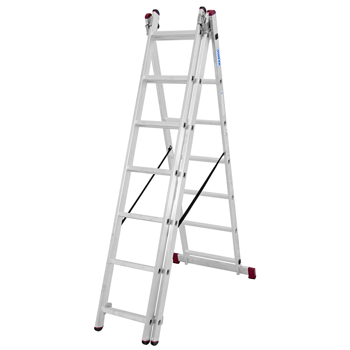 Krause Aluminium-Allzweckleiter 3x 7 Sprossen Bild 1