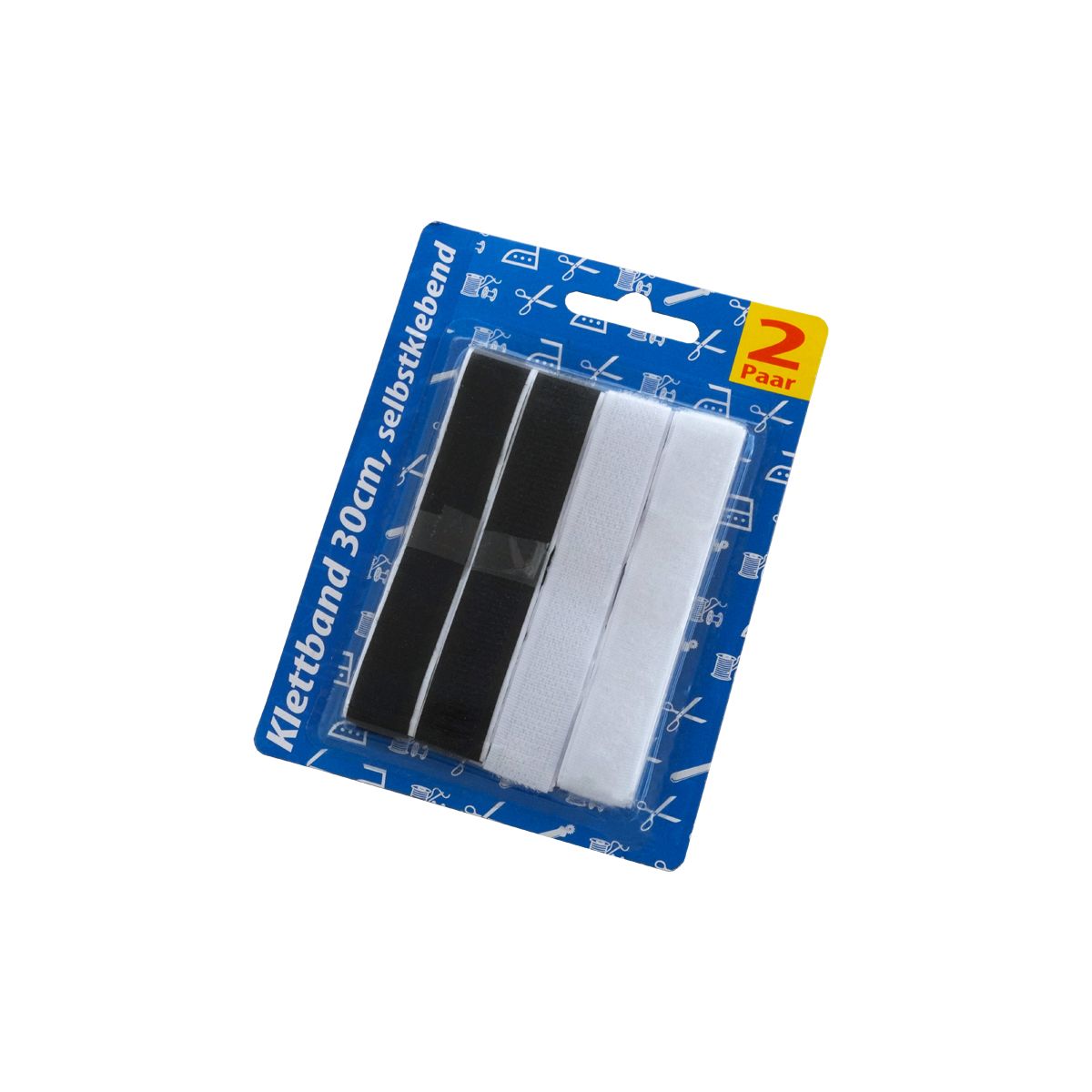 Klettbänder, selbstklebend – 2 Paar, ca. 30cm lang