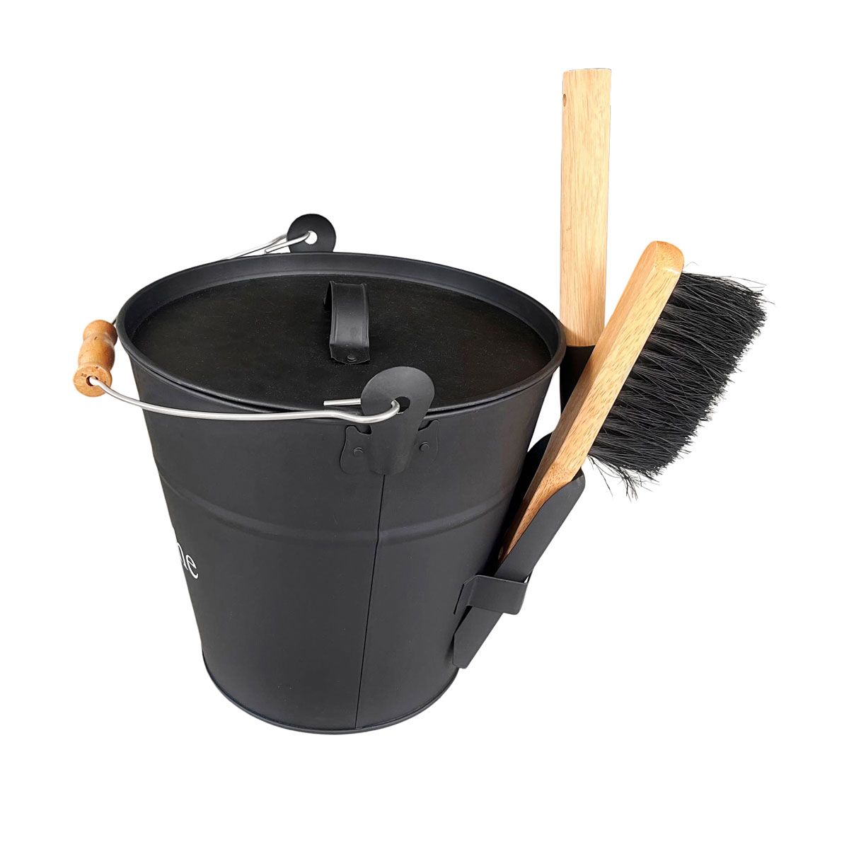 MyFireTool Ascheeimer schwarz 26,5 x 30 cm Bild 2