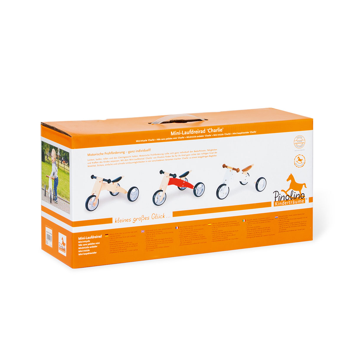 Pinolino Mini-Laufdreirad Charlie, rot/natur Bild 7