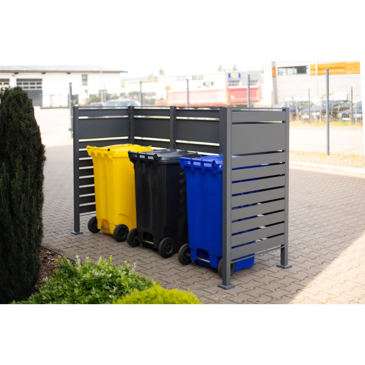 Westmann Mülltonnenverkleidung Planum 3x 240 L 1er Box 90x250x150 cm Bild 4