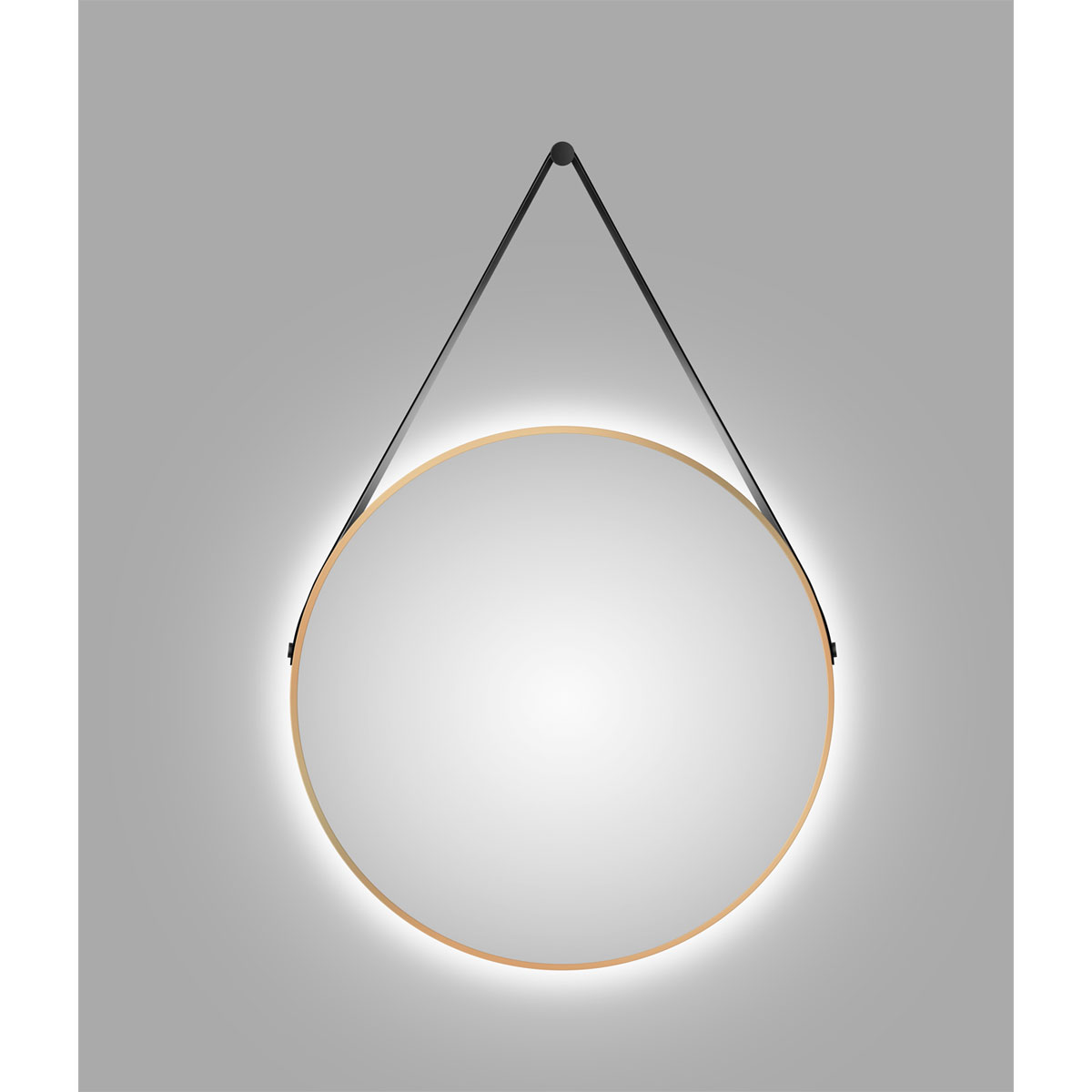 DSK  Design LED Lichtspiegel Silver Barbier Gold Dm 80 cm