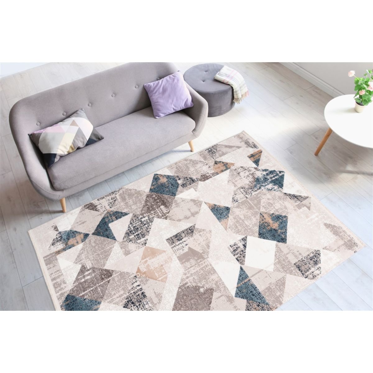 Akropolis 225 Grau / Blau 80cm x 150cm Bild 2