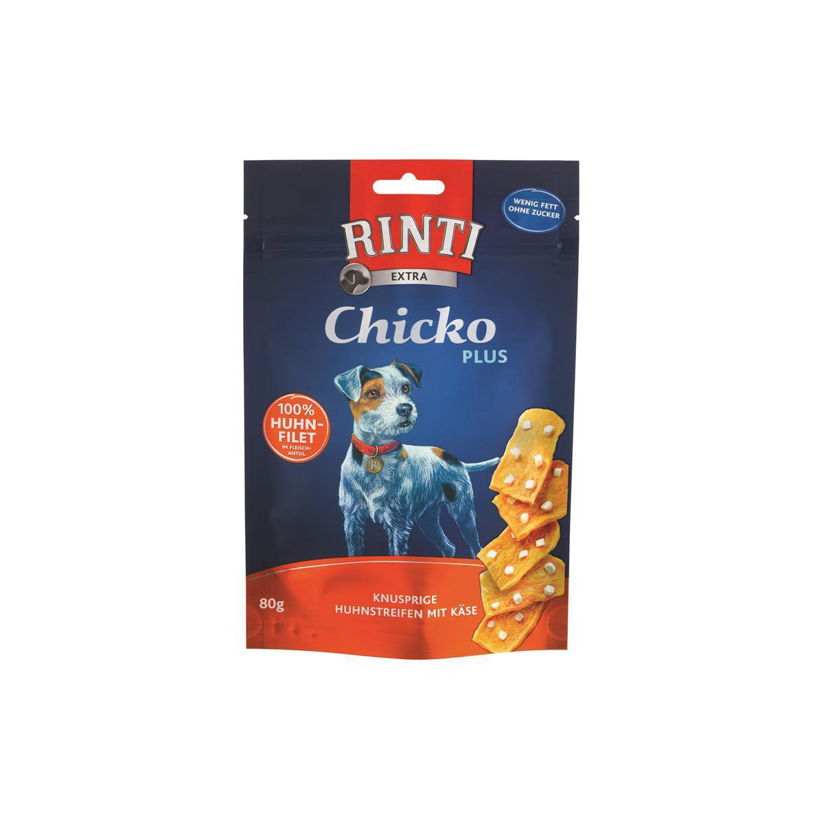 Chicko Plus Käsewürfel mit Huhn 80g