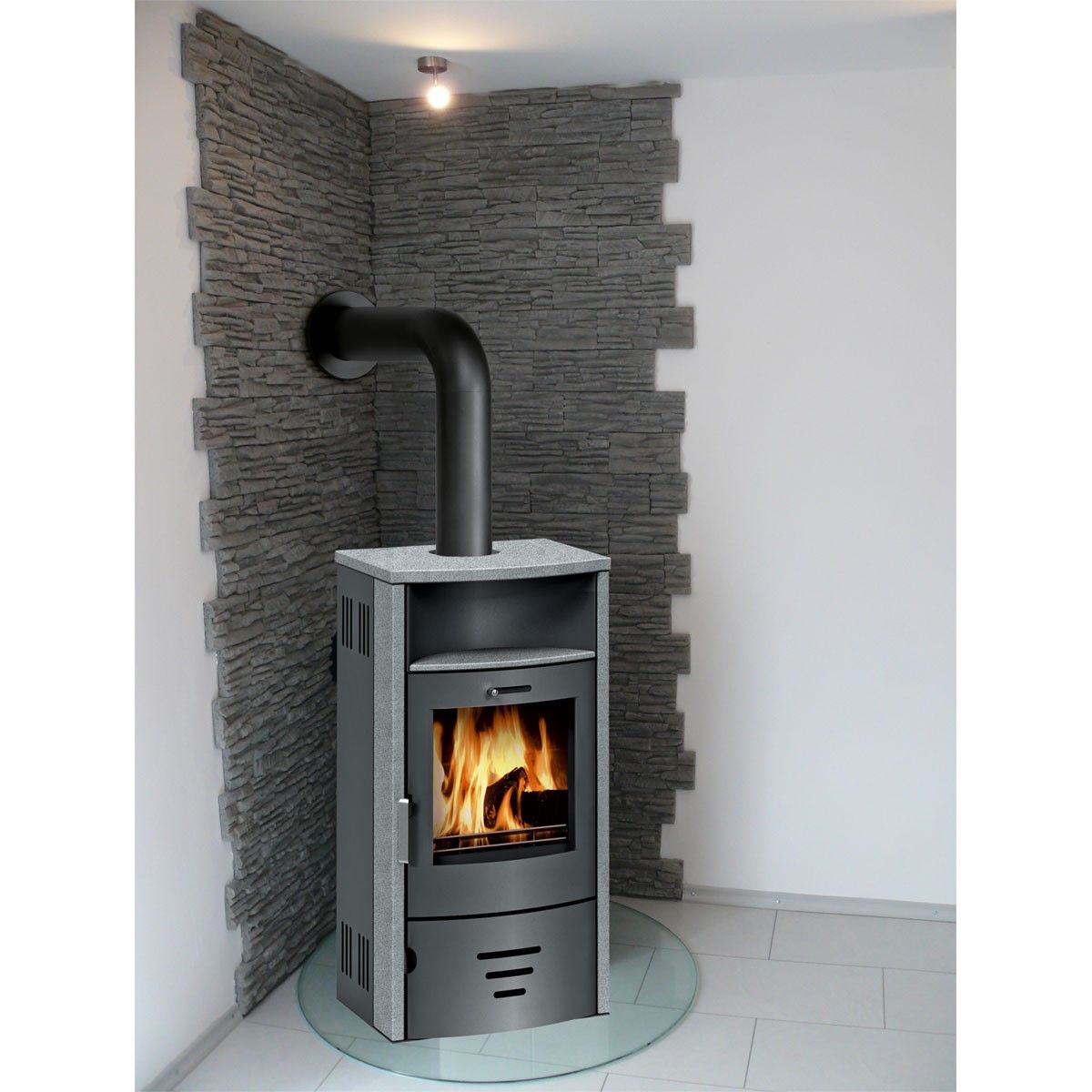 Kaminofen Stockholm 4.0 6,5kW GranitAnschl. oben 150mm Bild 5