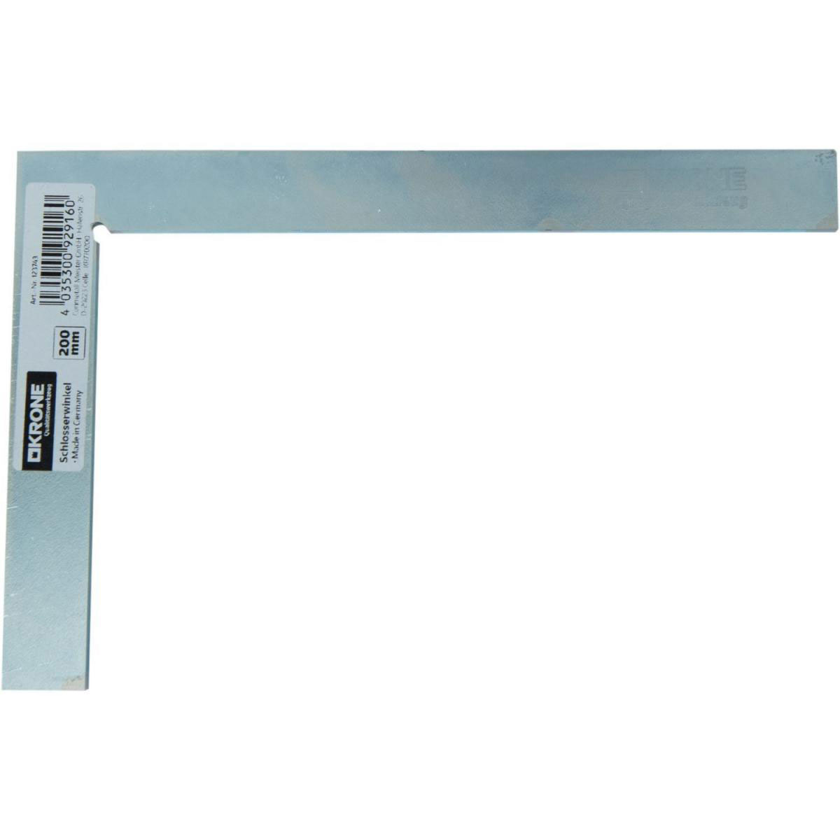 Krone Schlosserwinkel ohne Anschlag 200 x 130 mm