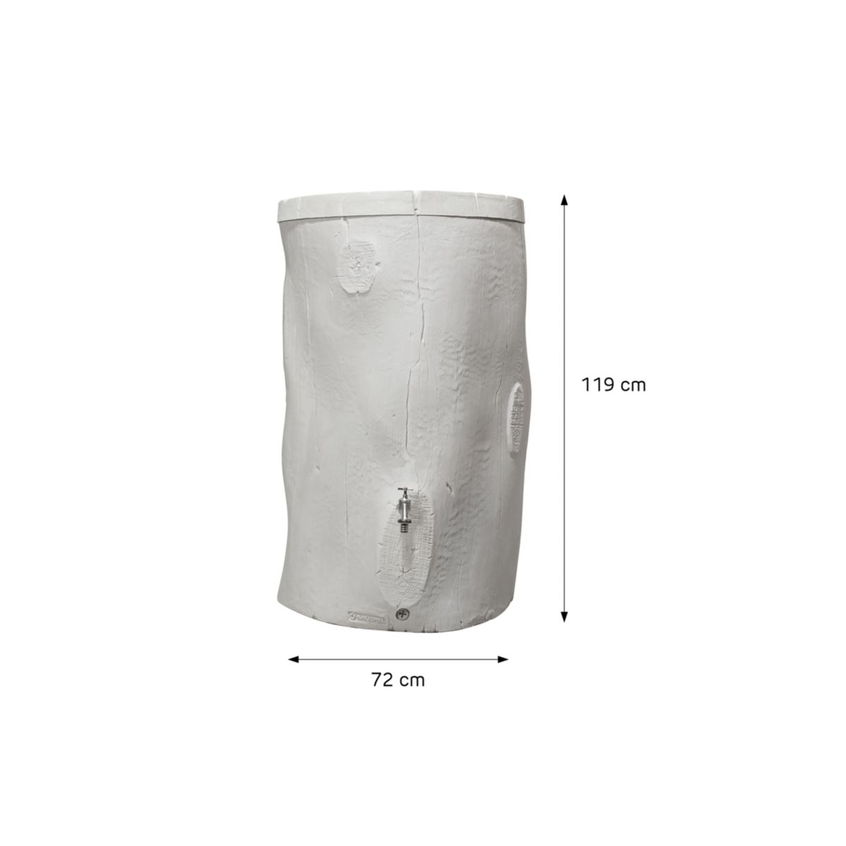 Garantia Regentonne Woodstock Baumstamm 400 L grau Bild 3