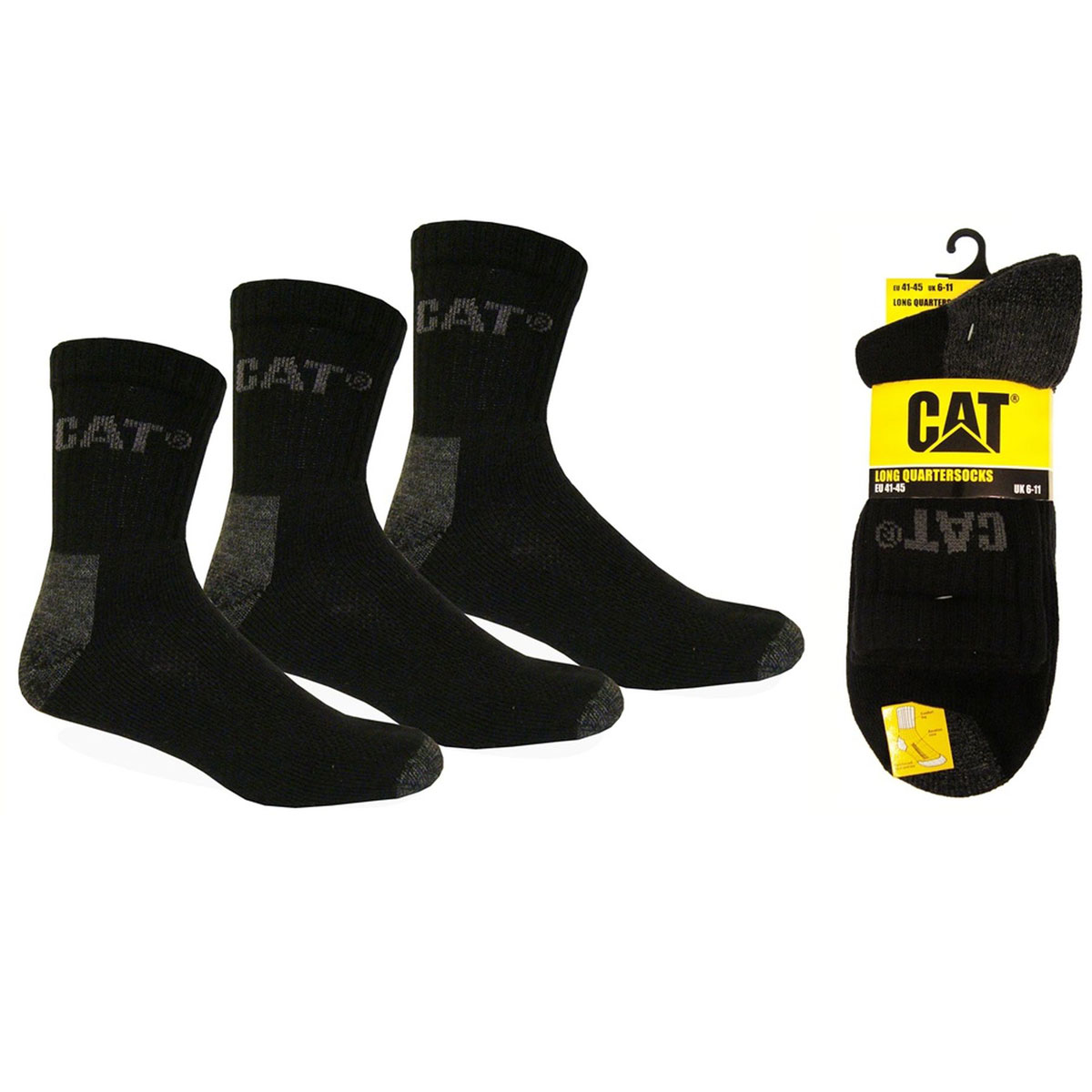 CAT  Arbeitssocken 3er Pack schwarz