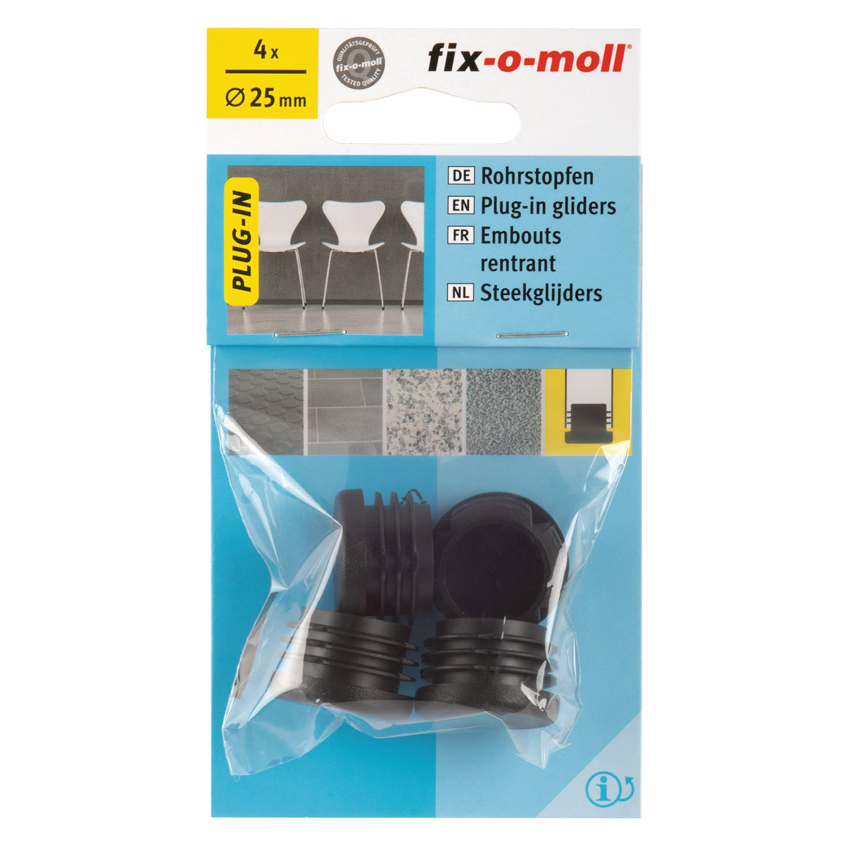 Suki Rohrstopfen Durchmesser 2,5 cm schwarz 4 Stück Bild 2