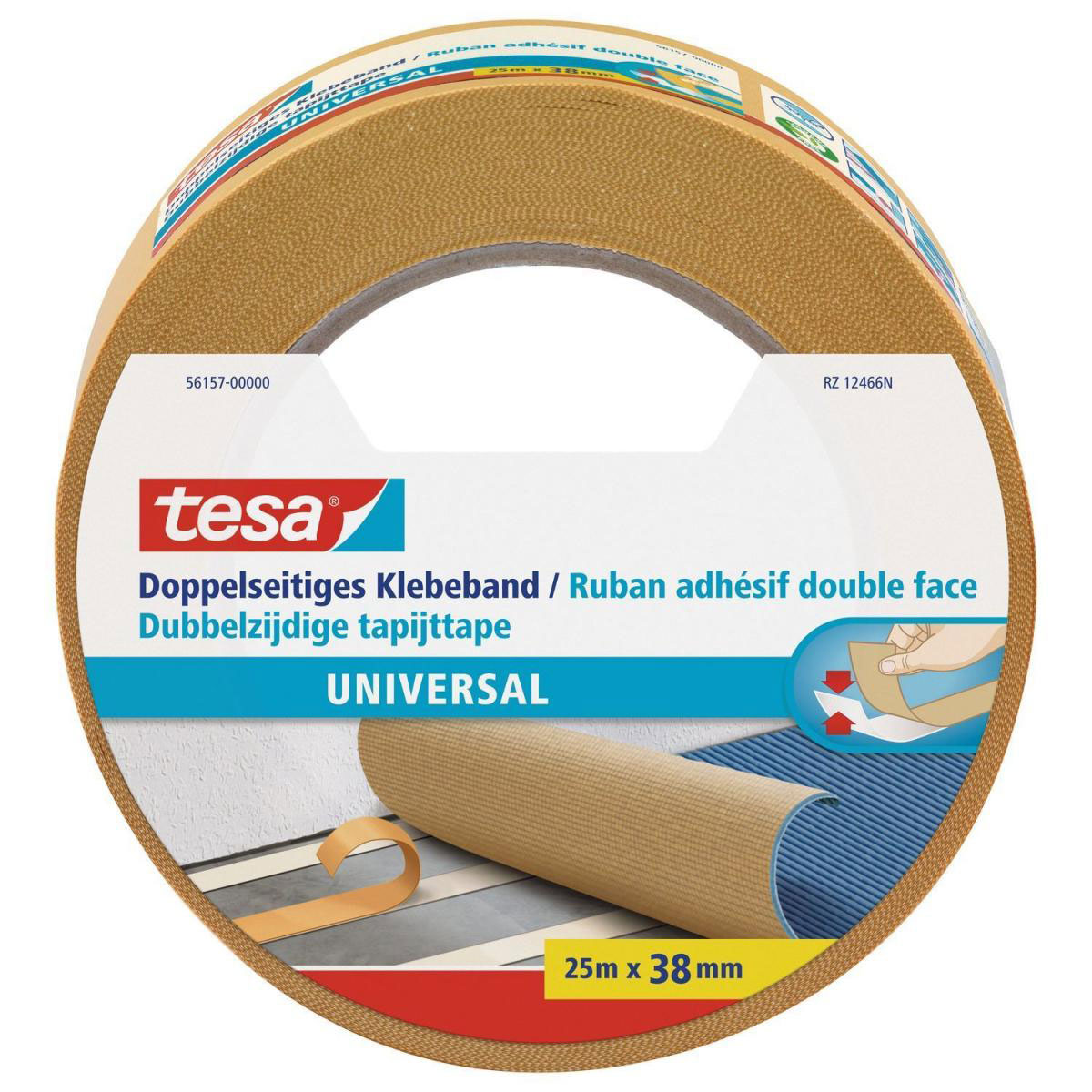 Tesa Doppelseitiges Klebeband universal 25 m x 38 mm Bild 1