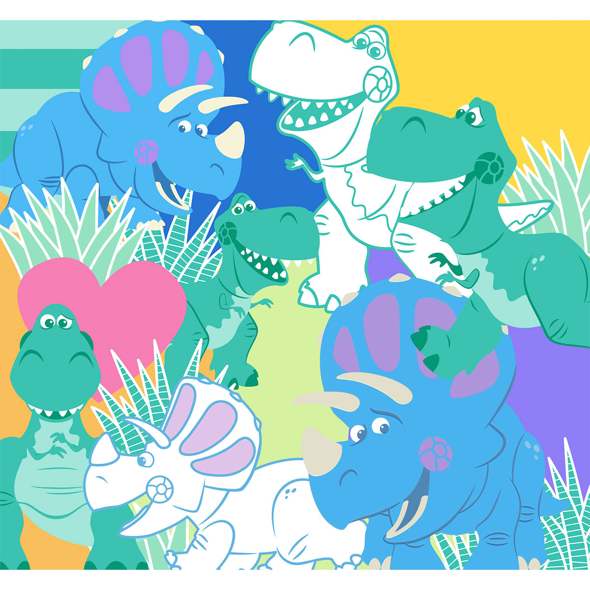 Komar  Vlies Fototapete Toy Story Rex and Trixie 300x280 cm Bild 2