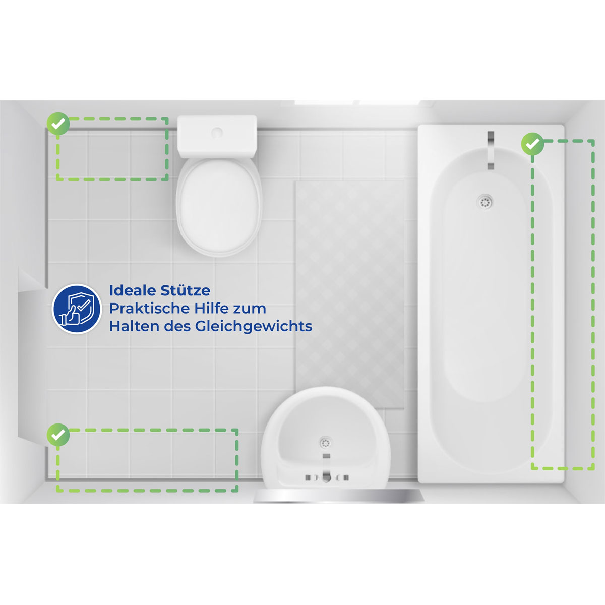 Wenko  Wandgriff Secura Trio mit Ampelfunktion Bild 10