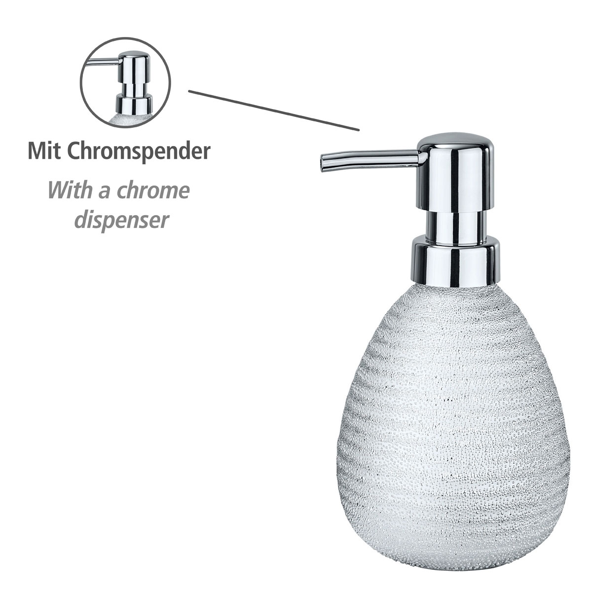 Wenko Seifenspender Polaris Juwel silber 390 ml Bild 2