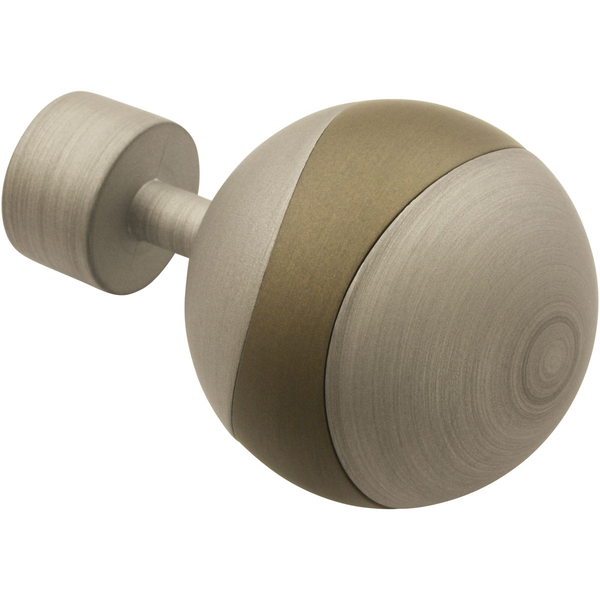 Gardinia Endkappen Kira silber-cappuccino Durchmesser 19 mm 2 Stück Bild 1