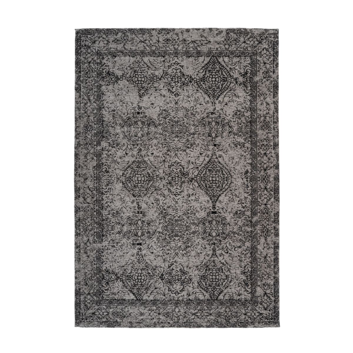 Jacquard-Teppich „Iglesia 300“, grau/schwarz