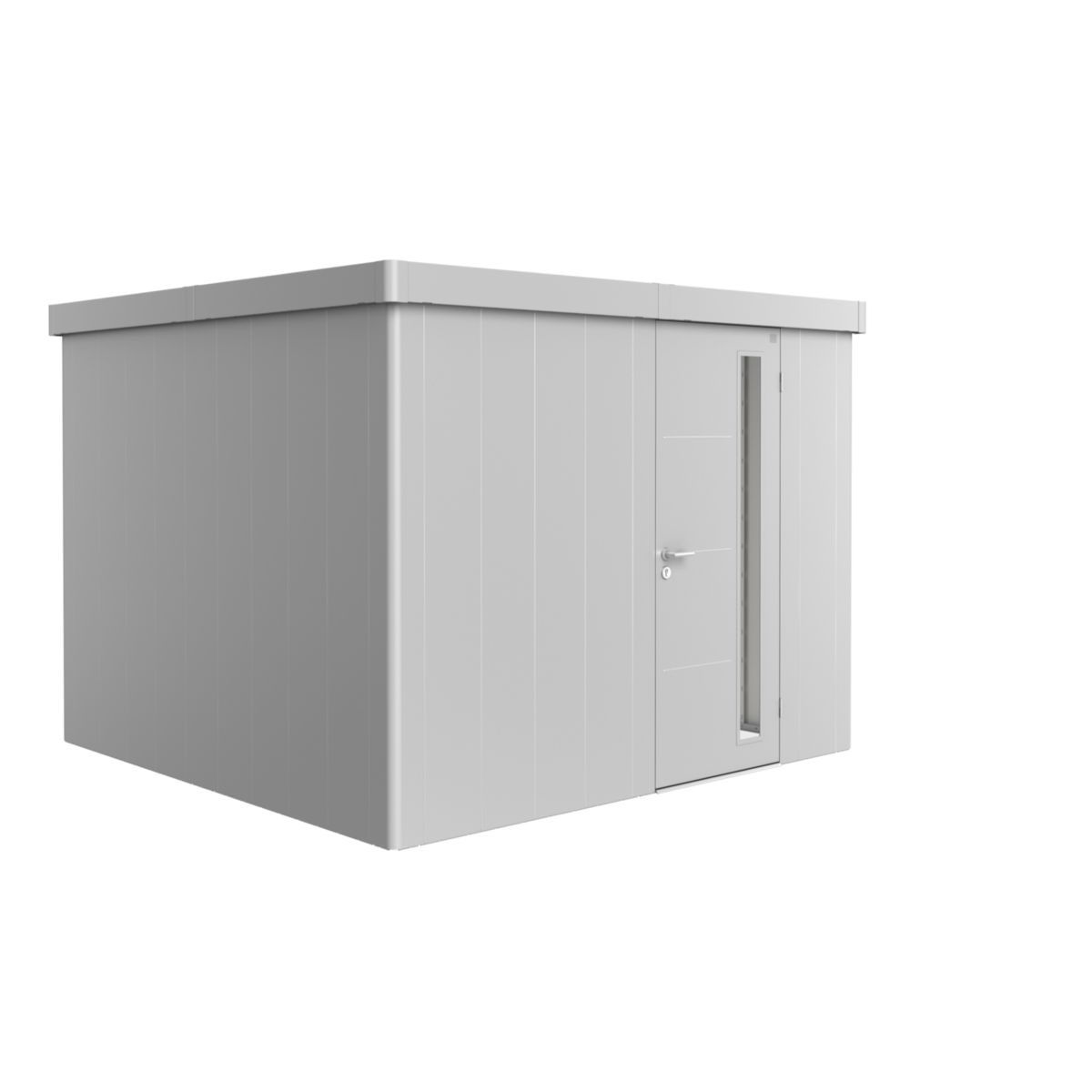 Biohort Gerätehaus Neo 3C Standardtüre silber-metallic