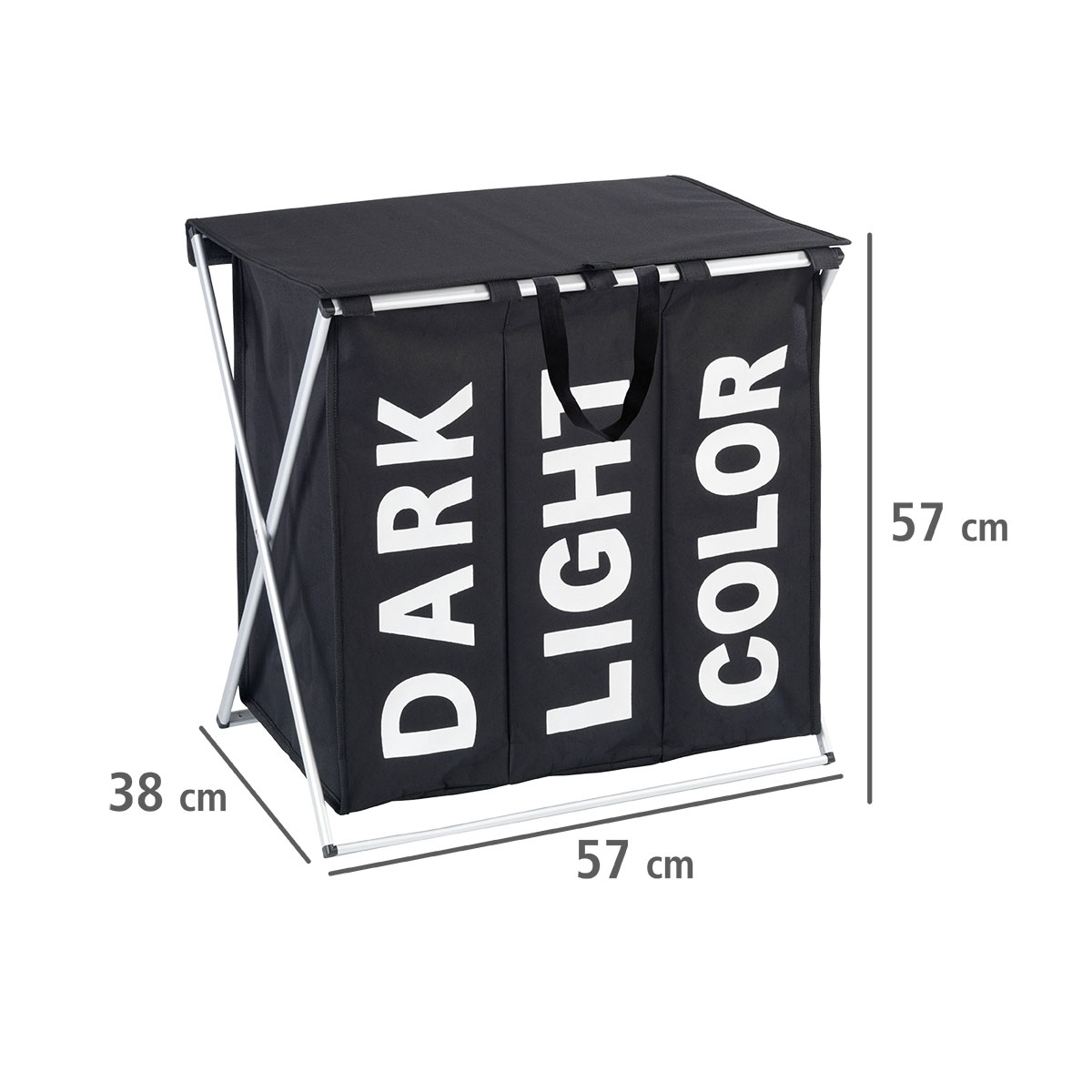 Wenko Wäschesammler Trio schwarz 118 l Bild 4