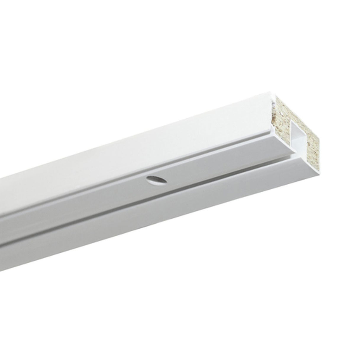 Gardinia Vorhangschiene GE1 250 cm mit Profil für Blendenbefestigung weiß Bild 1