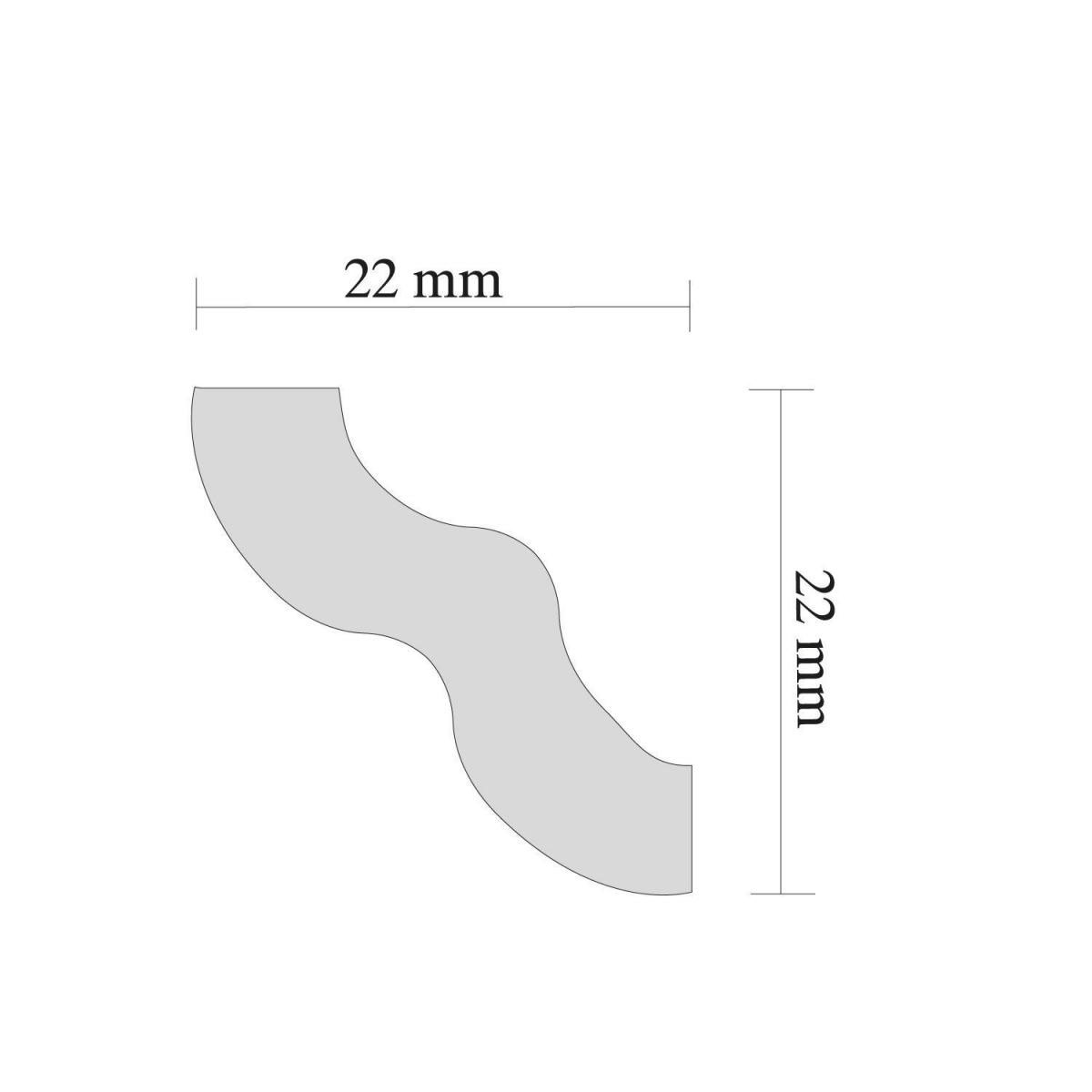 Zierprofil Mara 2 x 2 m weiß Bild 2