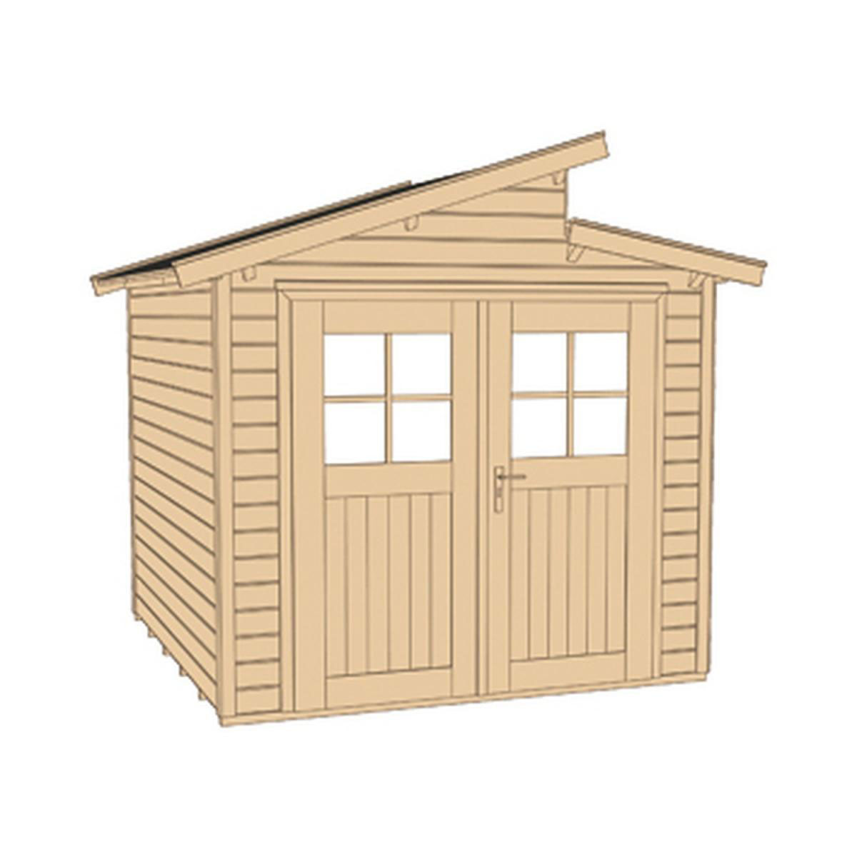 Weka Gartenhaus 226 327 x 231 x 252 cm braun Bild 3