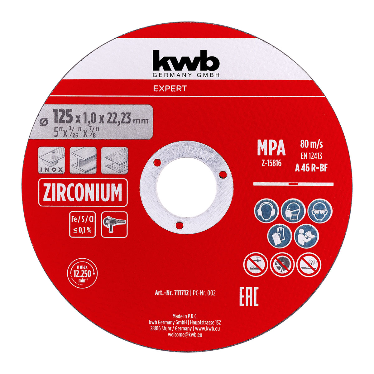 kwb Expert Inox-Gewebetrennscheiben-Set für Metall gerade, extradünn 10-tlg. Ø 125 x 1 mm