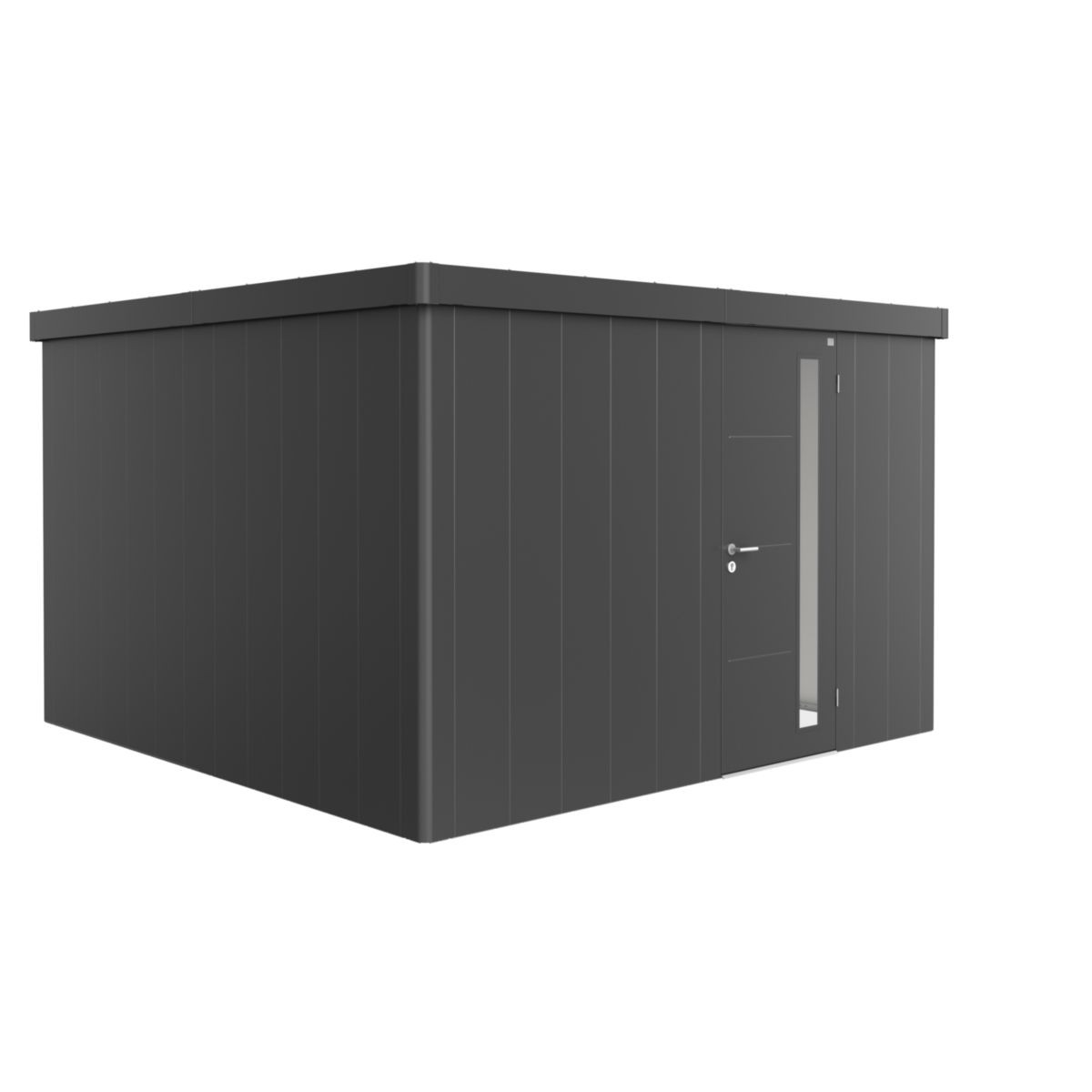 Biohort Gerätehaus Neo 4D Standardtüre dunkelgrau-metallic