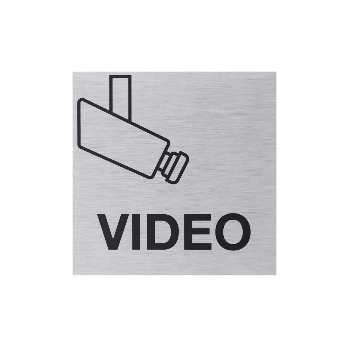 Metafranc Hinweisschild Video Aluminium grau