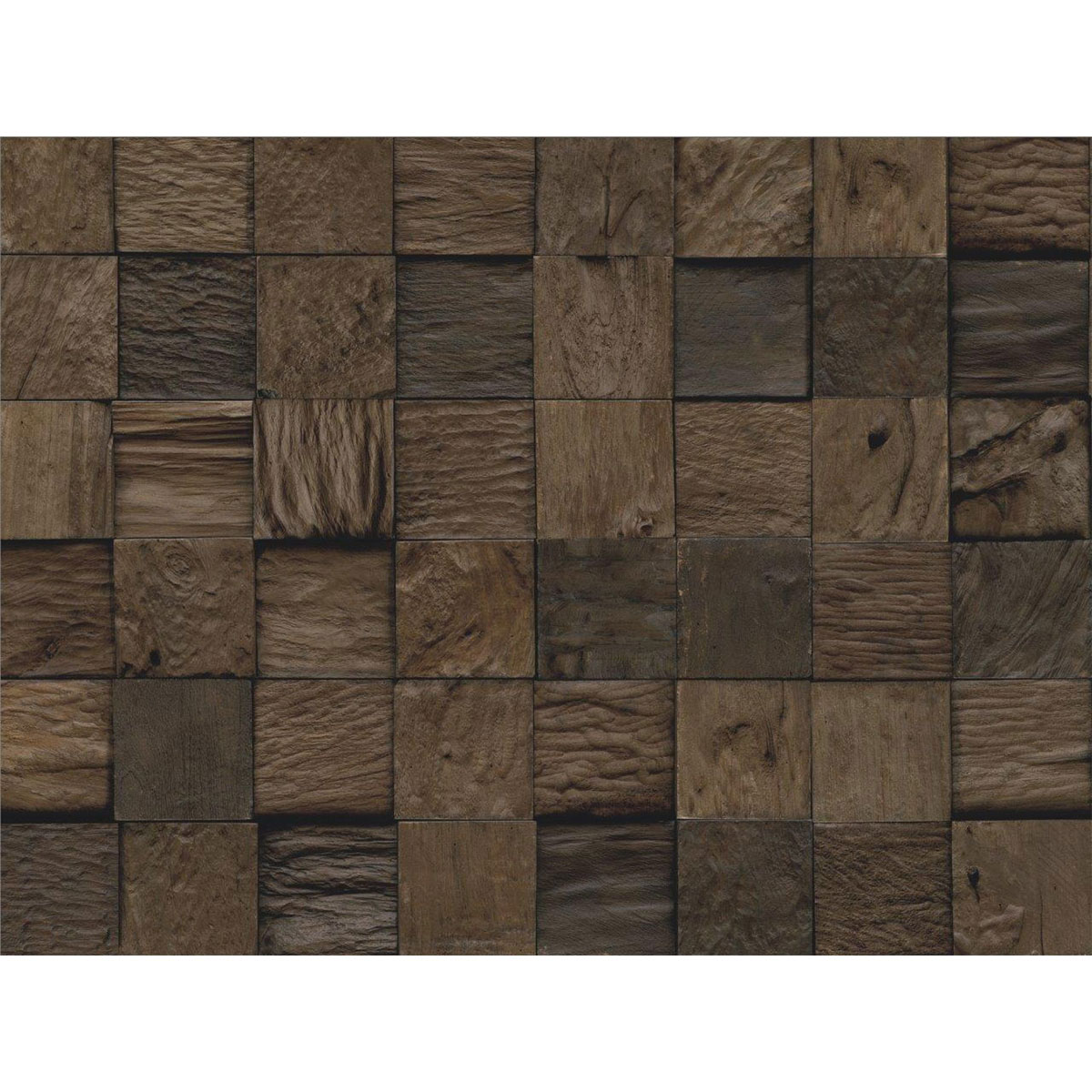Indo Wandverkleidung Teak Classic Cube Sulavesi 10er-Set