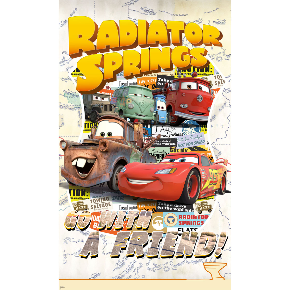 Komar  Vlies Fototapete Cars Take The Open Road 120x200 cm Bild 2