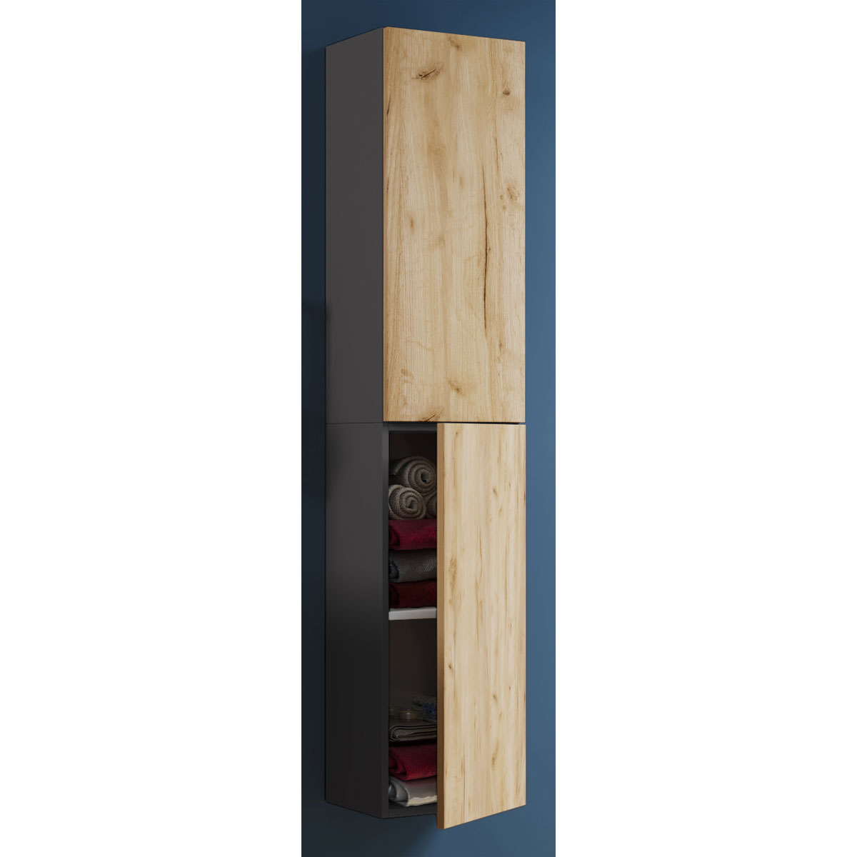 Hochschrank VCB 11" anthrazit/Honig-Eiche Bild 2