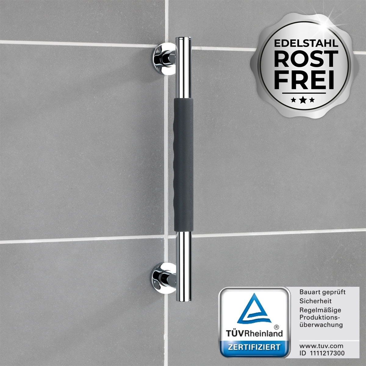 Wenko  Edelstahl Wandhaltegriff Secura 40,5 cm Bild 7