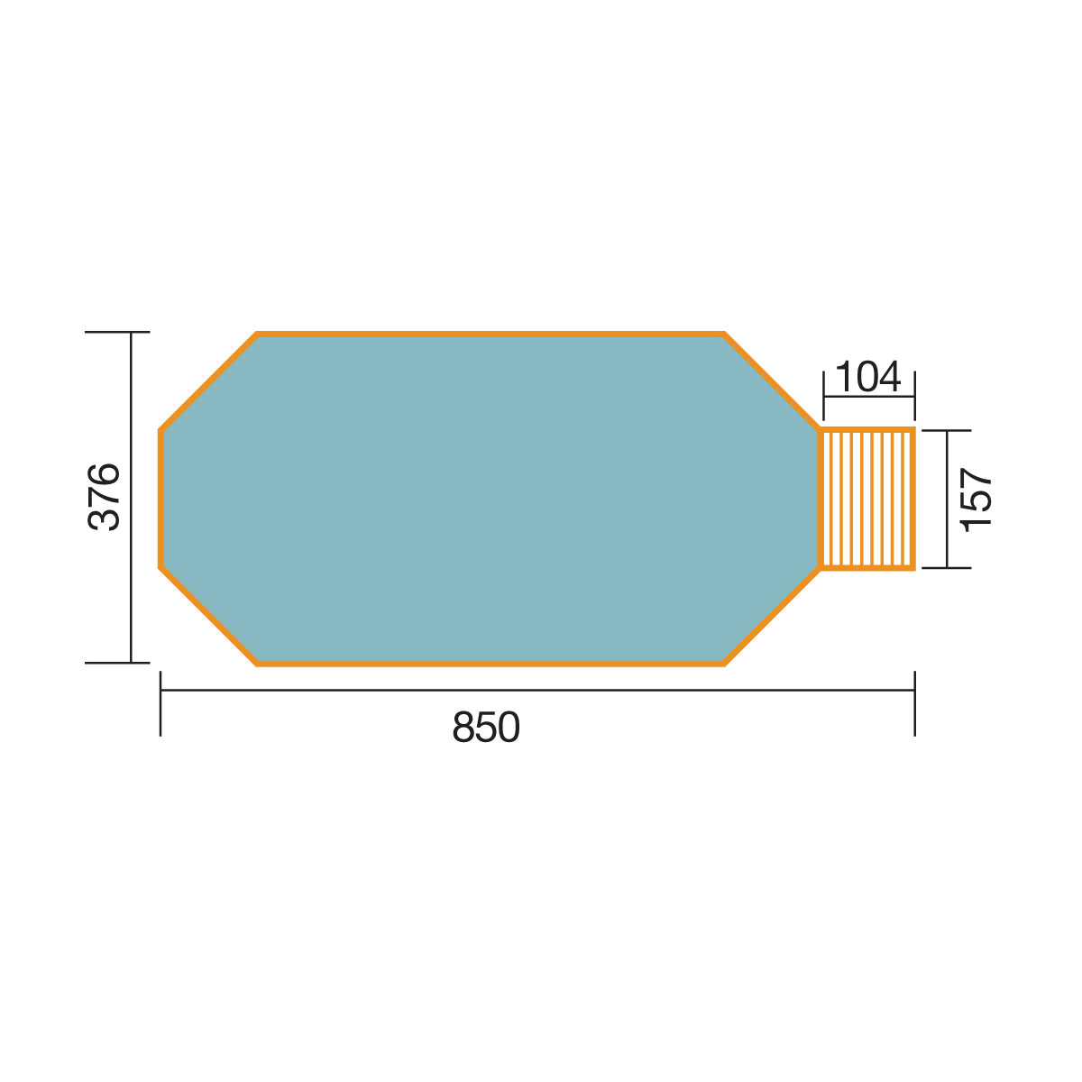 Weka Holzpool 594 A 376 x 850 cm Sparset Bild 4