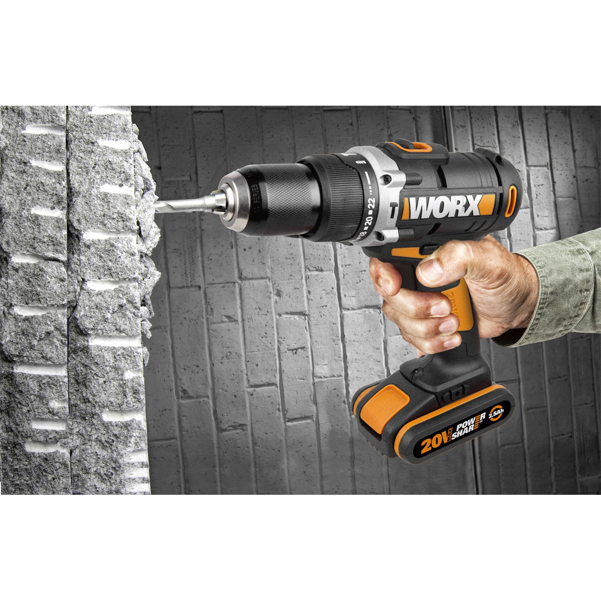 Worx Akku Schlagbohrschrauber-Set WX372 5-teilig Bild 4