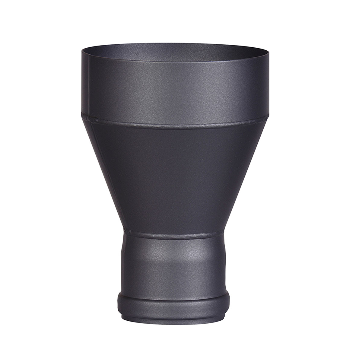 Rohrerweiterung für Pelletofen von Durchmesser 80 auf 150 mm Wandanschluss