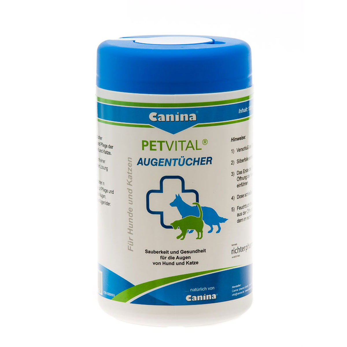 Canina Dog Petvital Augentücher, 120 Stück