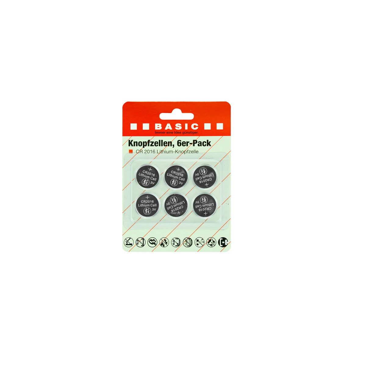 Basic Knopfzellen 6er-Pack