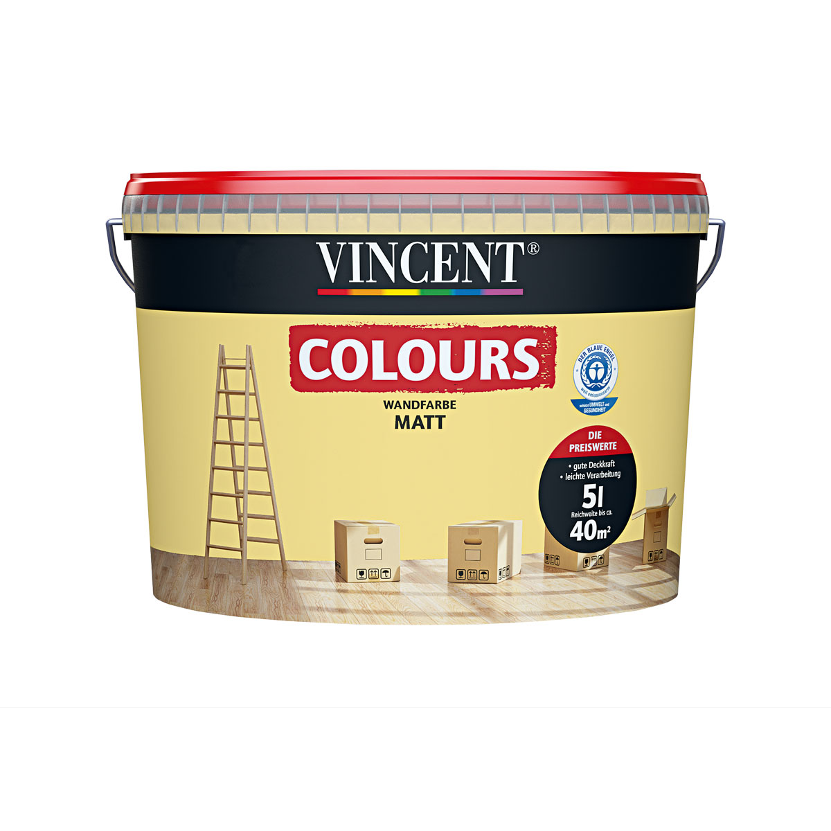 Vincent Wand- und Deckenfarbe Happiness 5 L Bild 1