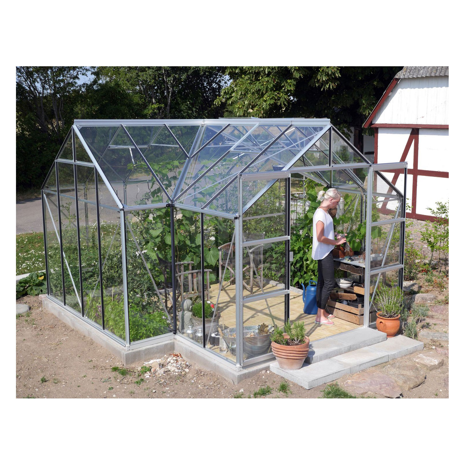 Vitavia Gewächshaus Sirona 13m² 3 mm silber Bild 4